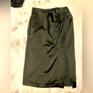 Black satin skirt